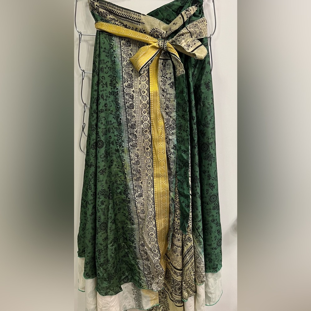 Darn Good Silk Reversible Wrap-around Skirt